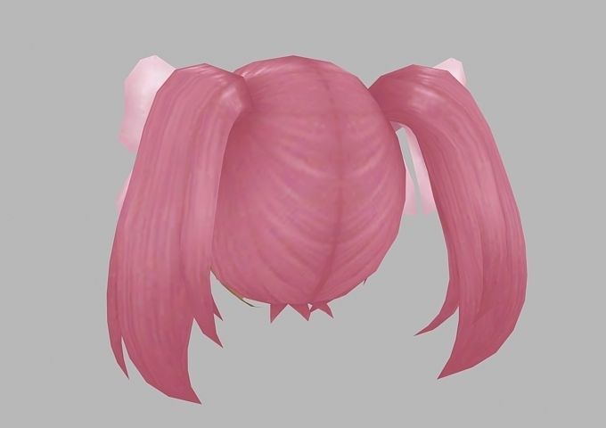 hair hair style short hair Low-poly 3D model_21