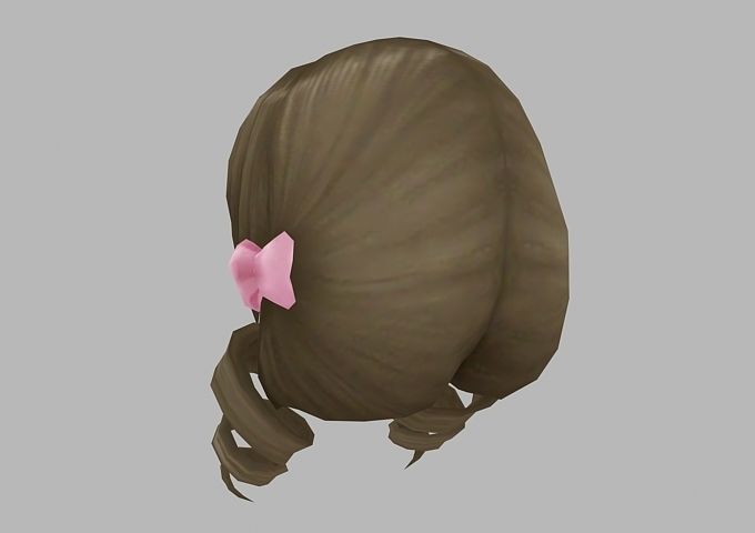 hair hair style short hair Low-poly 3D model_19