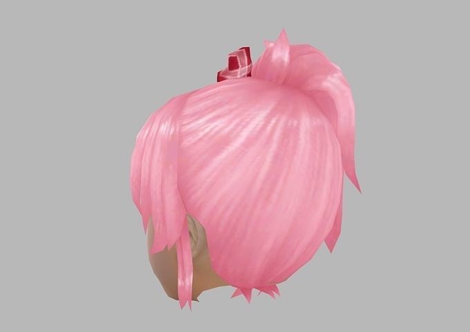 hair hair style short hair Low-poly 3D model_25