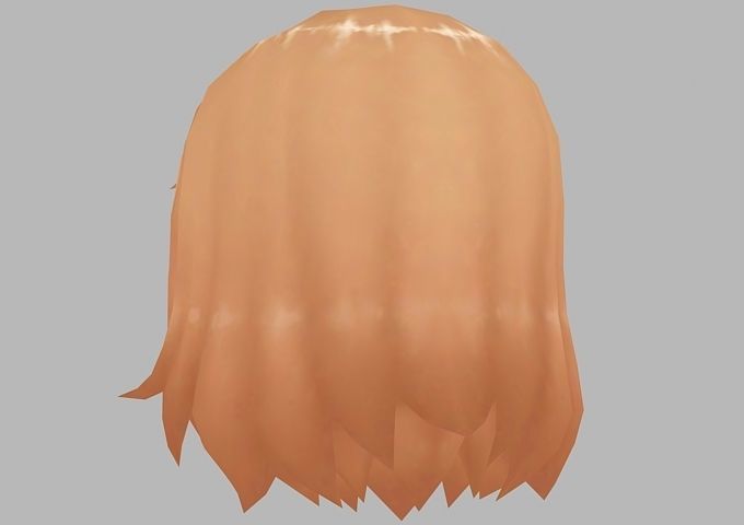 hair hair style short hair Low-poly 3D model_12