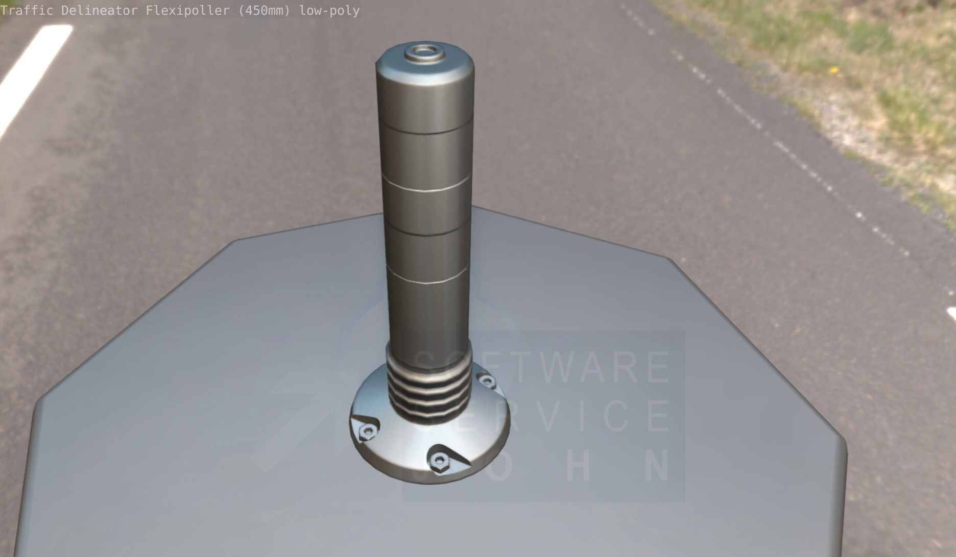 Traffic Delineator Flexipoller 450mm low-poly Low-poly 3D model_25