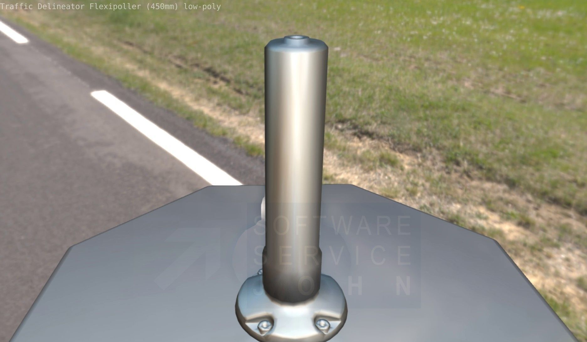 Traffic Delineator Flexipoller 450mm low-poly Low-poly 3D model_37