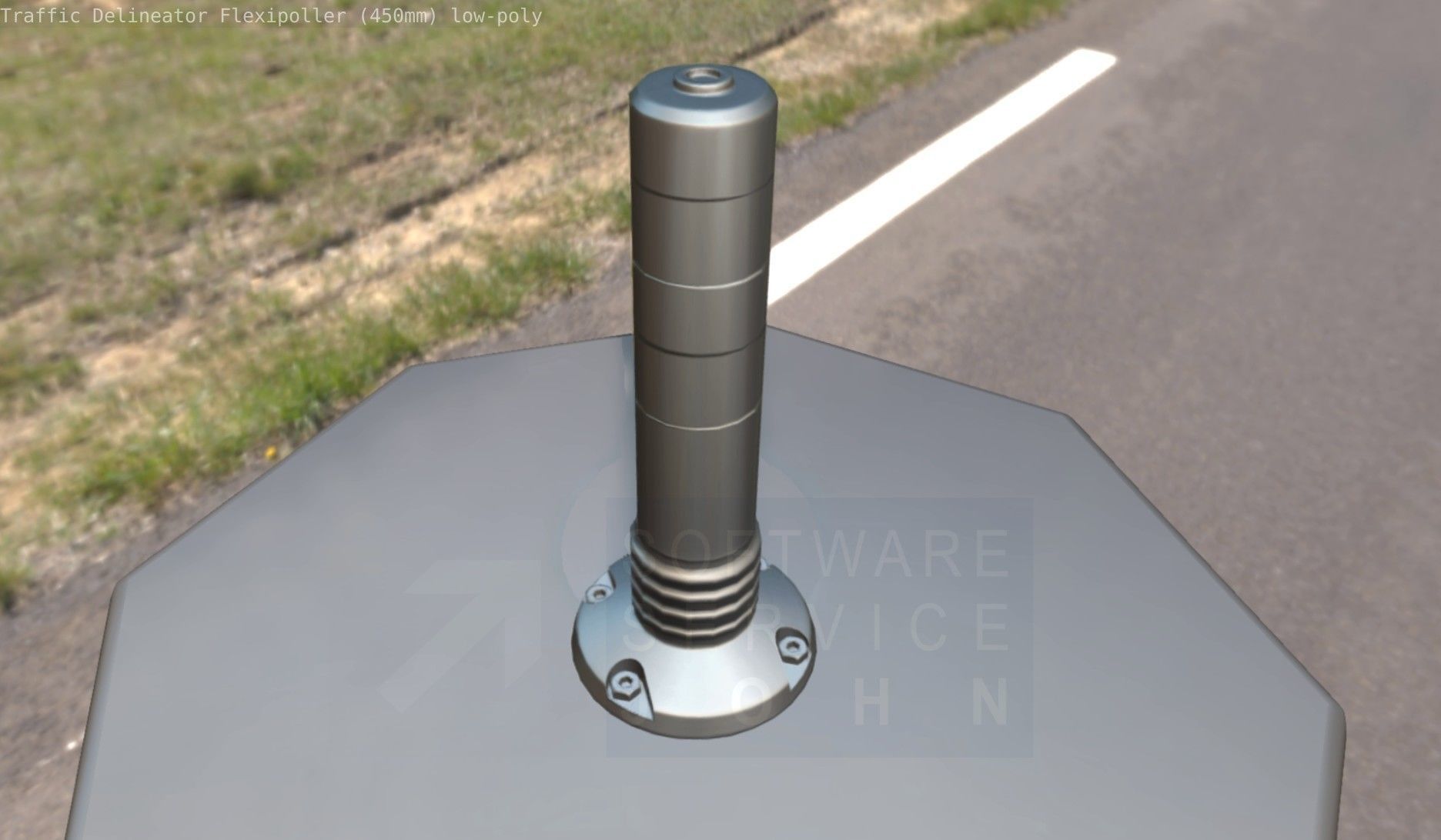 Traffic Delineator Flexipoller 450mm low-poly Low-poly 3D model_32
