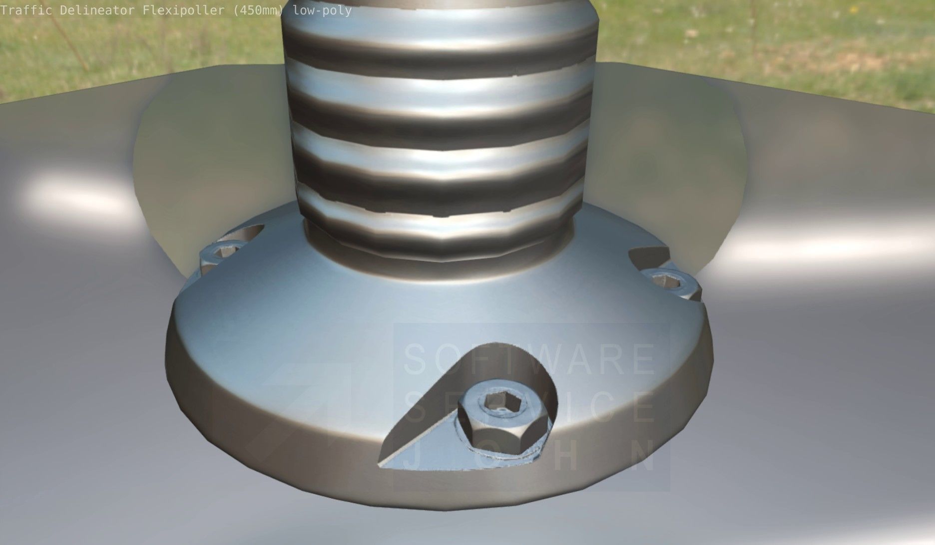 Traffic Delineator Flexipoller 450mm low-poly Low-poly 3D model_21