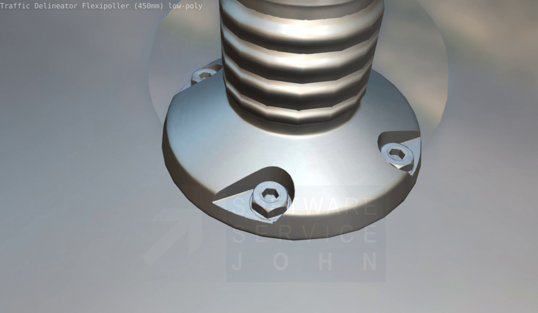 Traffic Delineator Flexipoller 450mm low-poly Low-poly 3D model_52