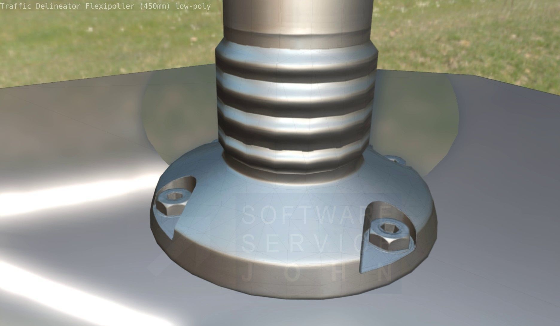 Traffic Delineator Flexipoller 450mm low-poly Low-poly 3D model_44