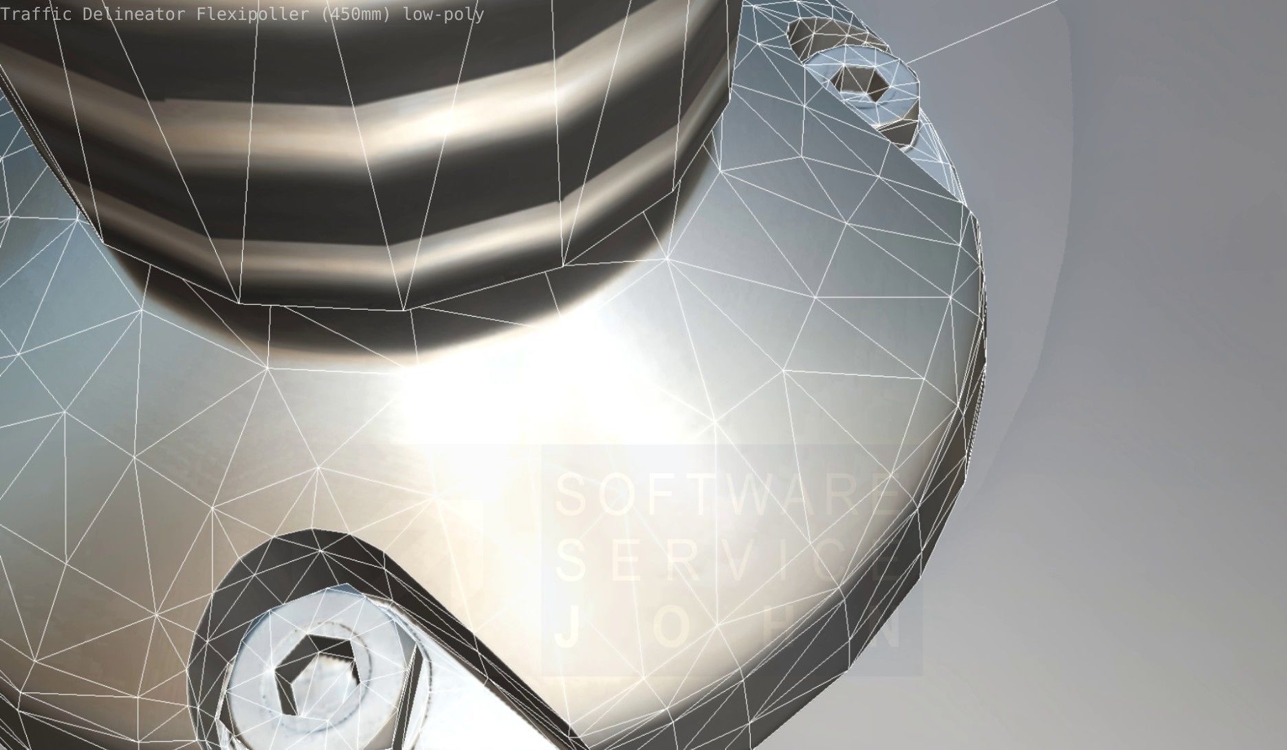 Traffic Delineator Flexipoller 450mm low-poly Low-poly 3D model_40