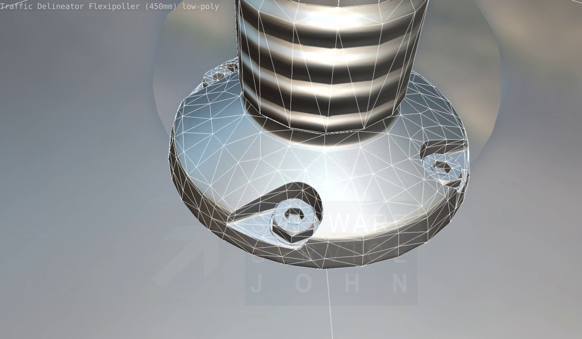 Traffic Delineator Flexipoller 450mm low-poly Low-poly 3D model_55