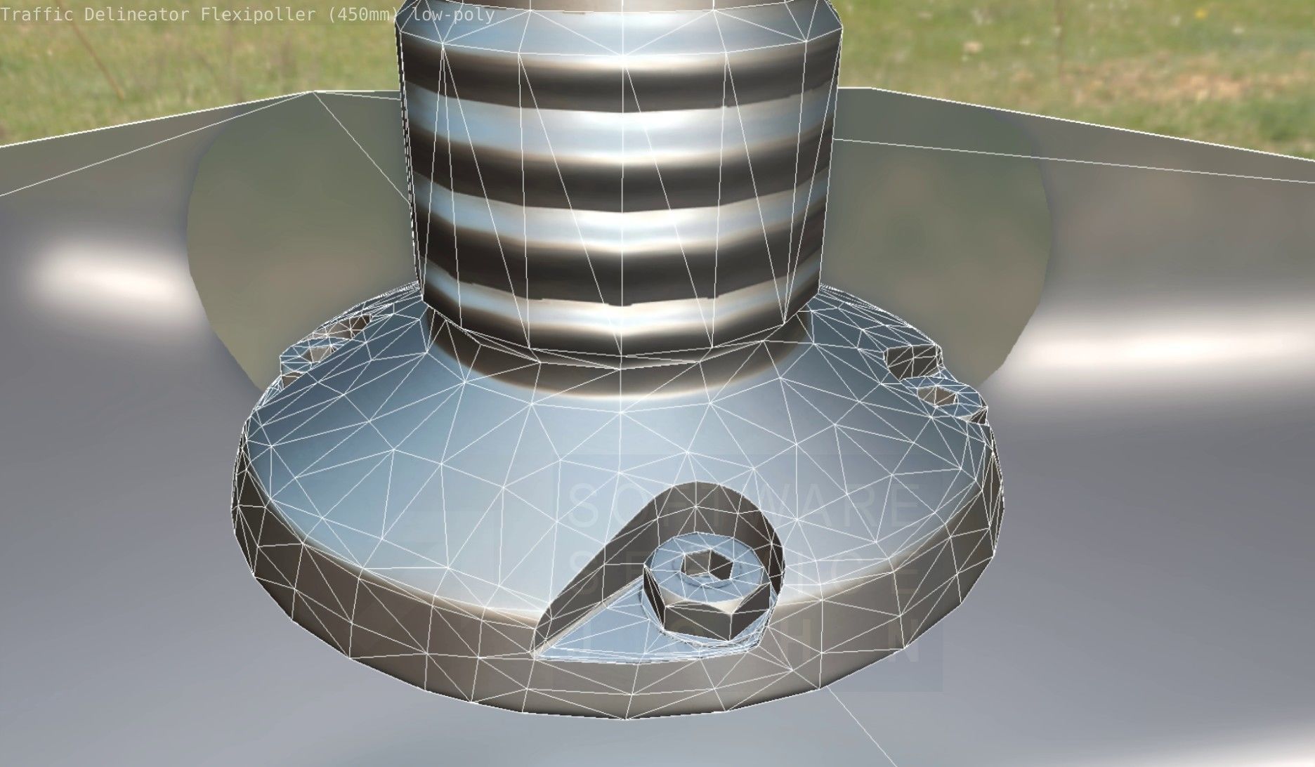 Traffic Delineator Flexipoller 450mm low-poly Low-poly 3D model_15