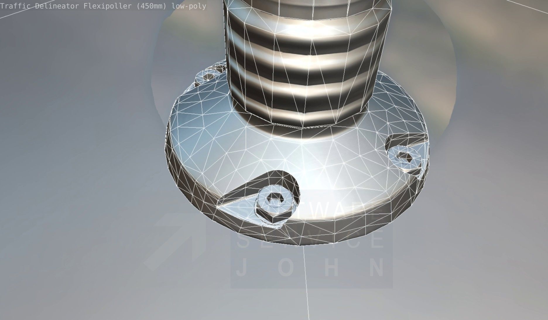 Traffic Delineator Flexipoller 450mm low-poly Low-poly 3D model_41