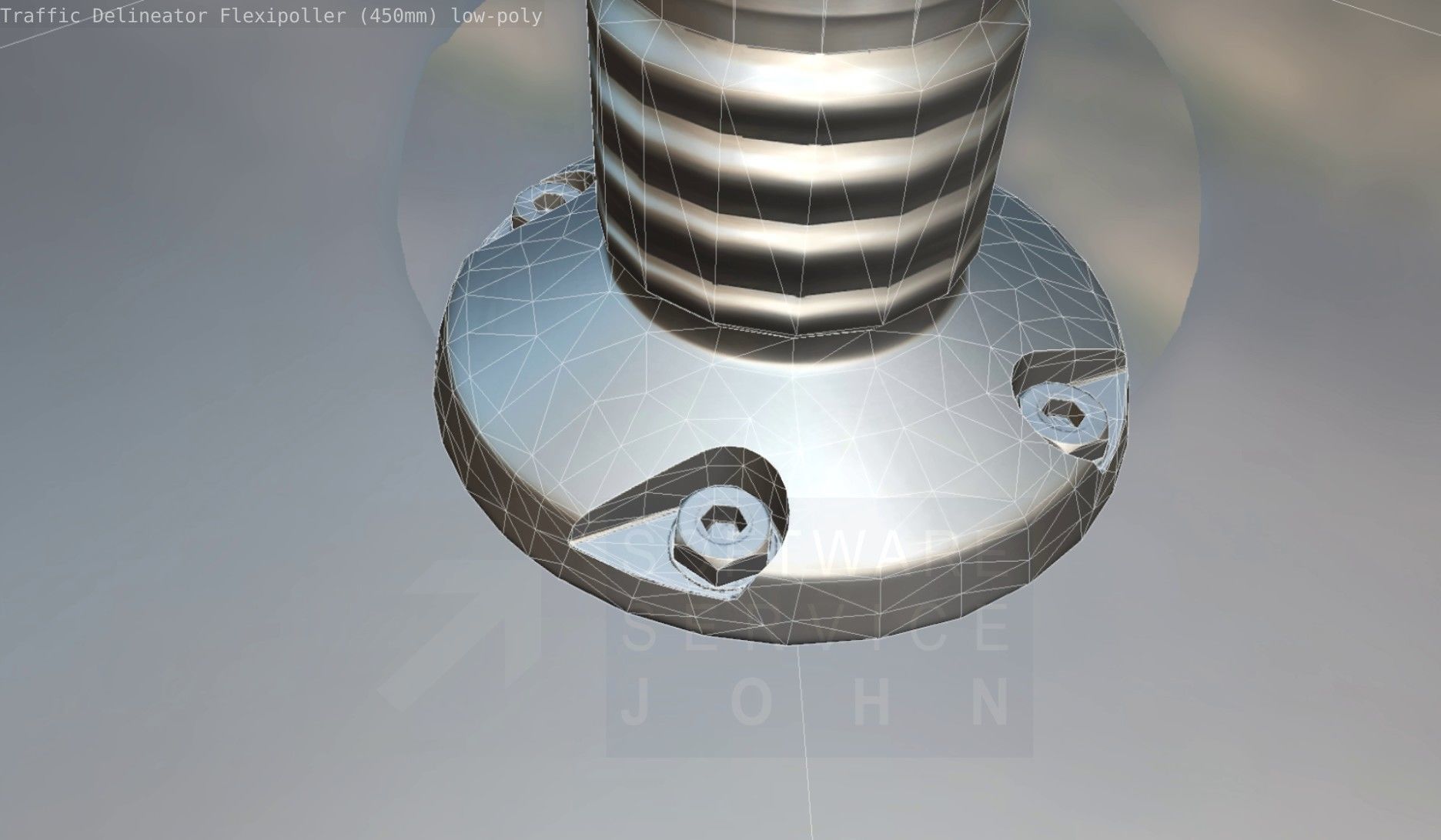 Traffic Delineator Flexipoller 450mm low-poly Low-poly 3D model_59