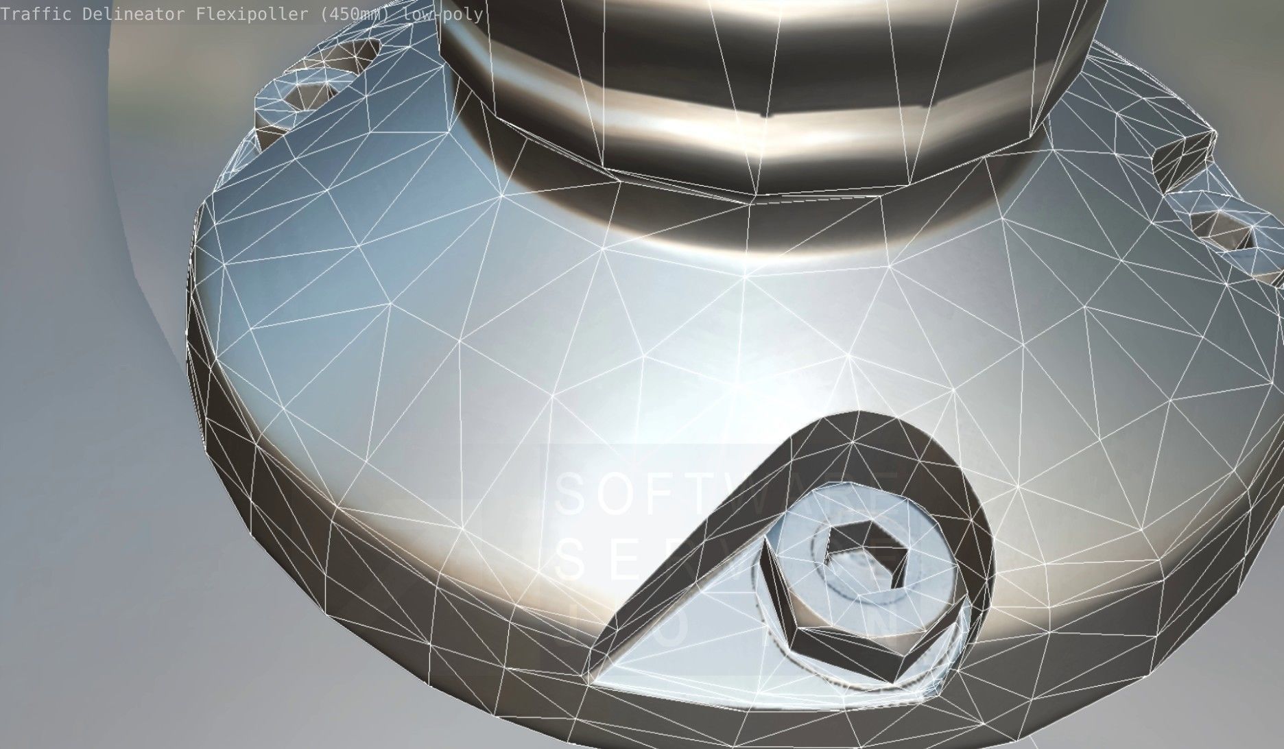 Traffic Delineator Flexipoller 450mm low-poly Low-poly 3D model_57