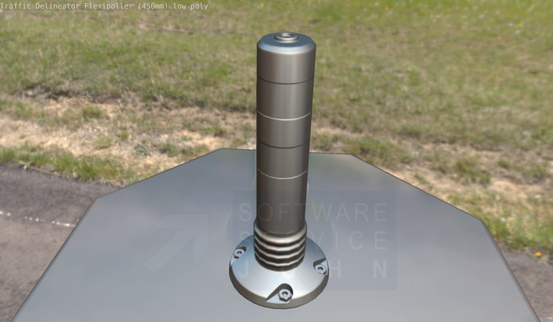 Traffic Delineator Flexipoller 450mm low-poly Low-poly 3D model_35