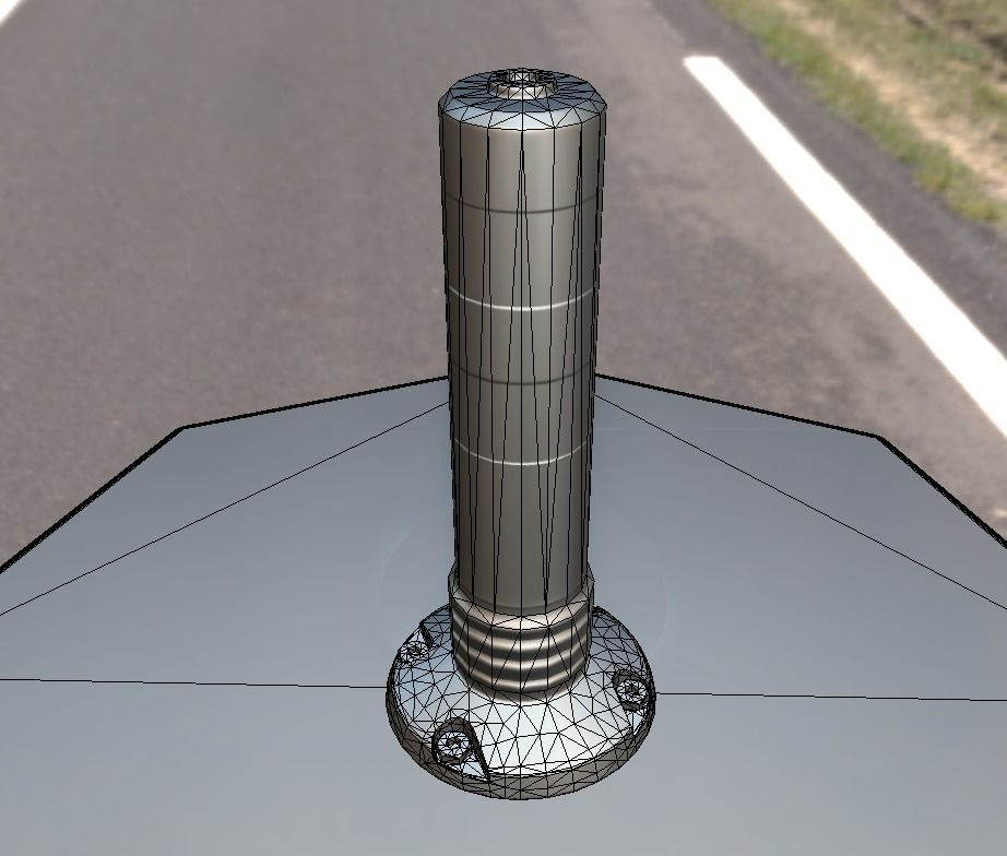 Traffic Delineator Flexipoller 450mm low-poly Low-poly 3D model_7