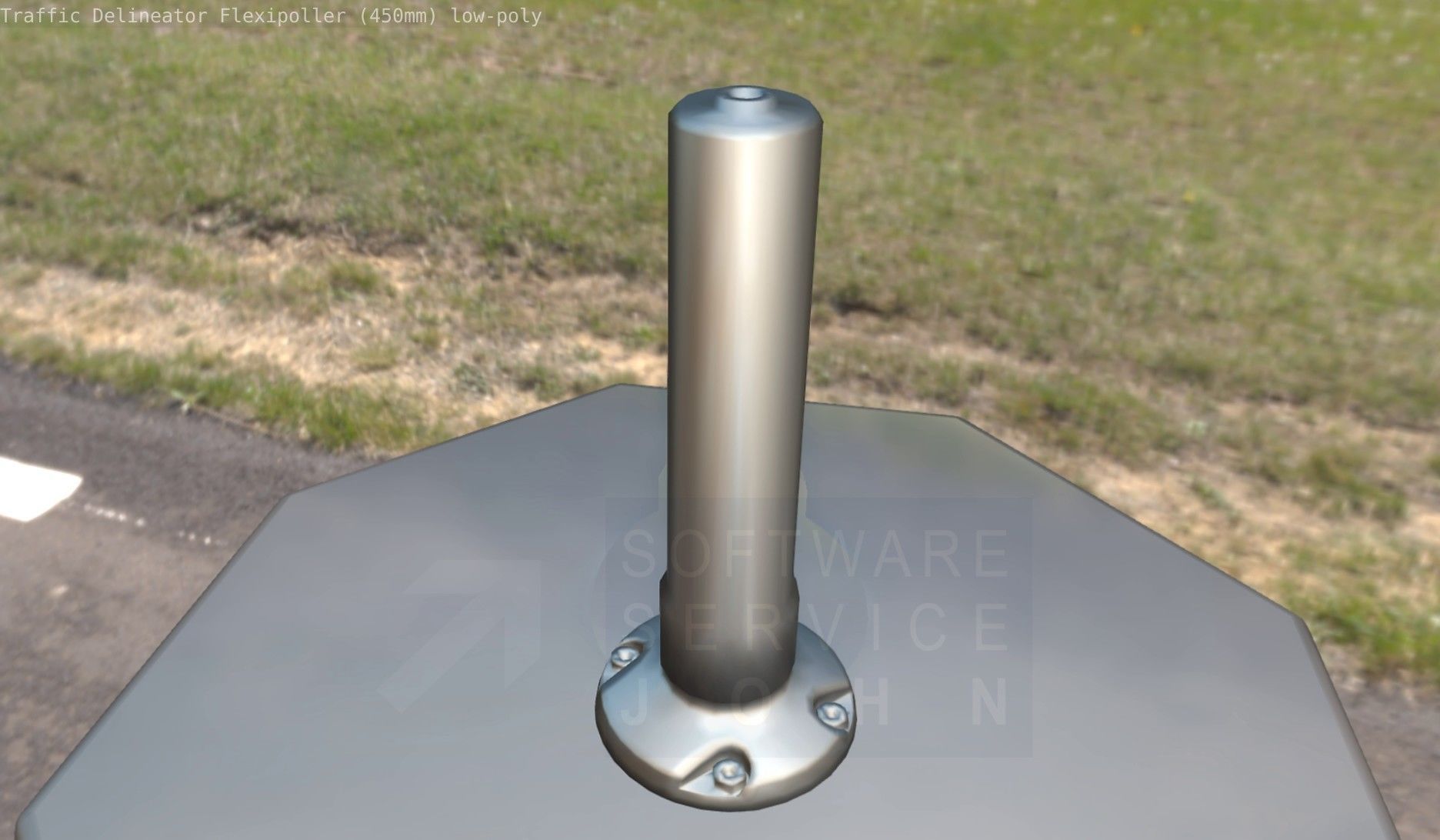 Traffic Delineator Flexipoller 450mm low-poly Low-poly 3D model_28