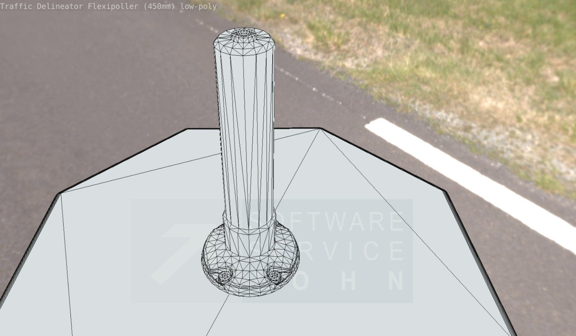 Traffic Delineator Flexipoller 450mm low-poly Low-poly 3D model_30