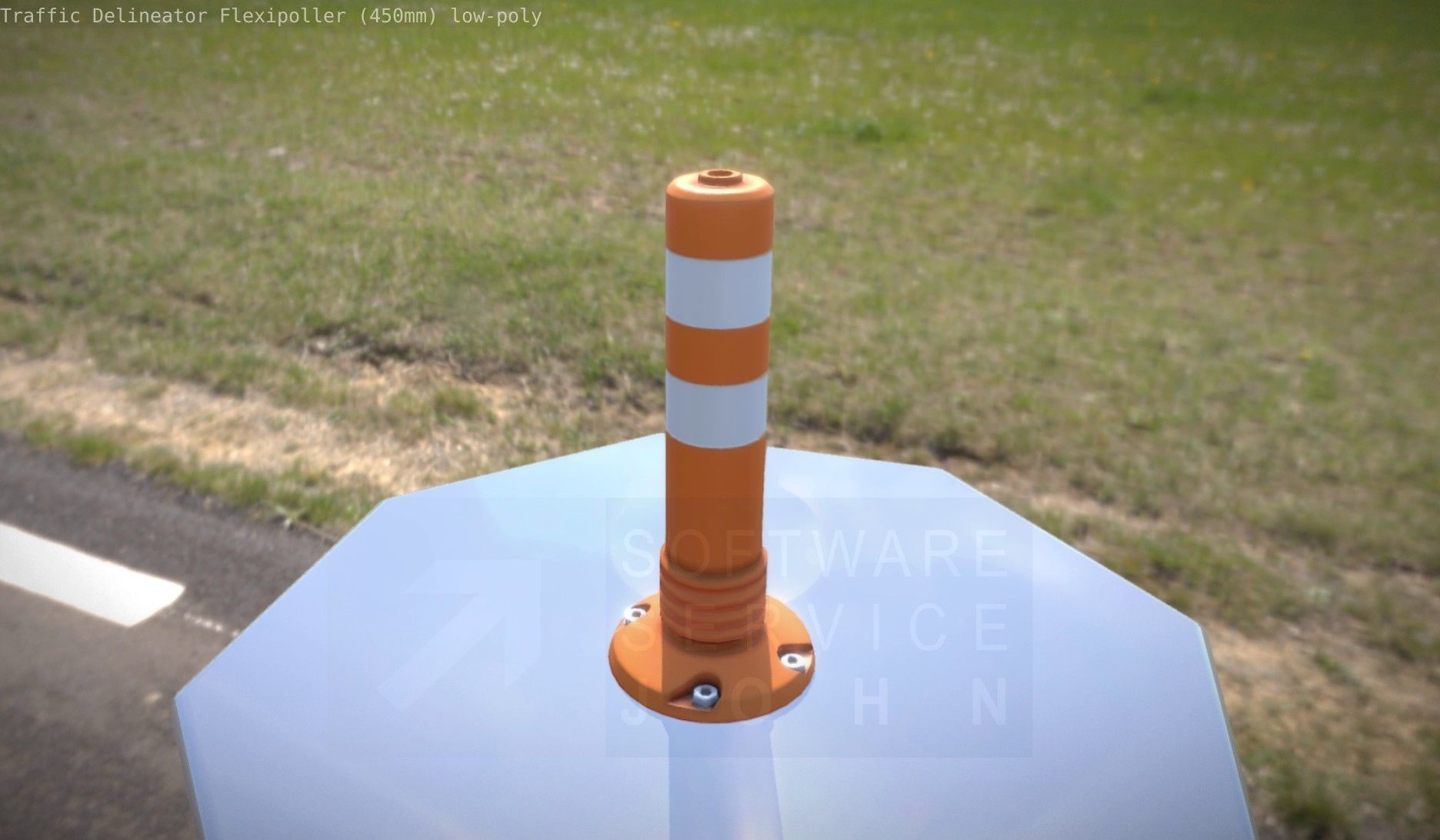 Traffic Delineator Flexipoller 450mm low-poly Low-poly 3D model_22