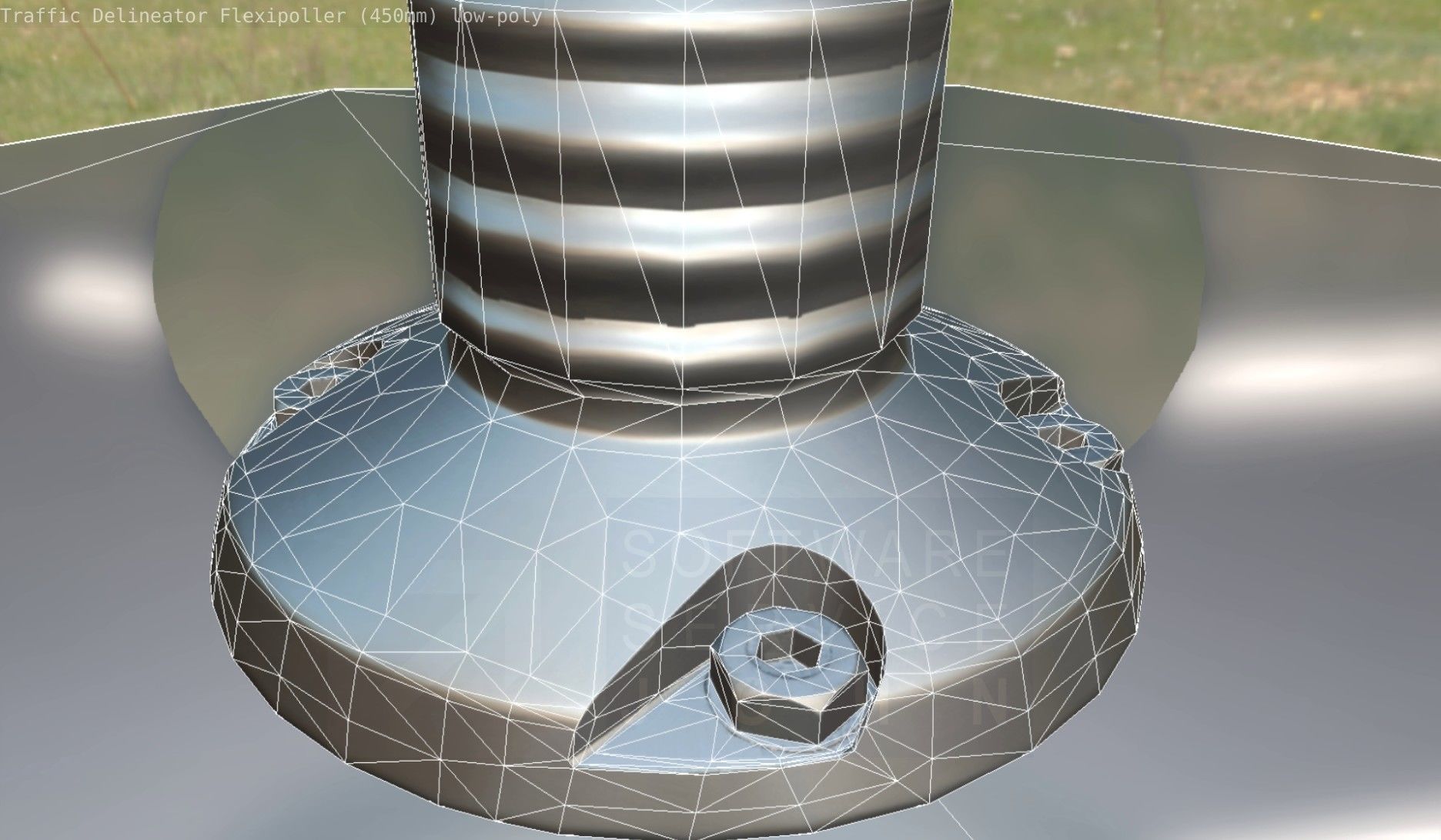 Traffic Delineator Flexipoller 450mm low-poly Low-poly 3D model_48