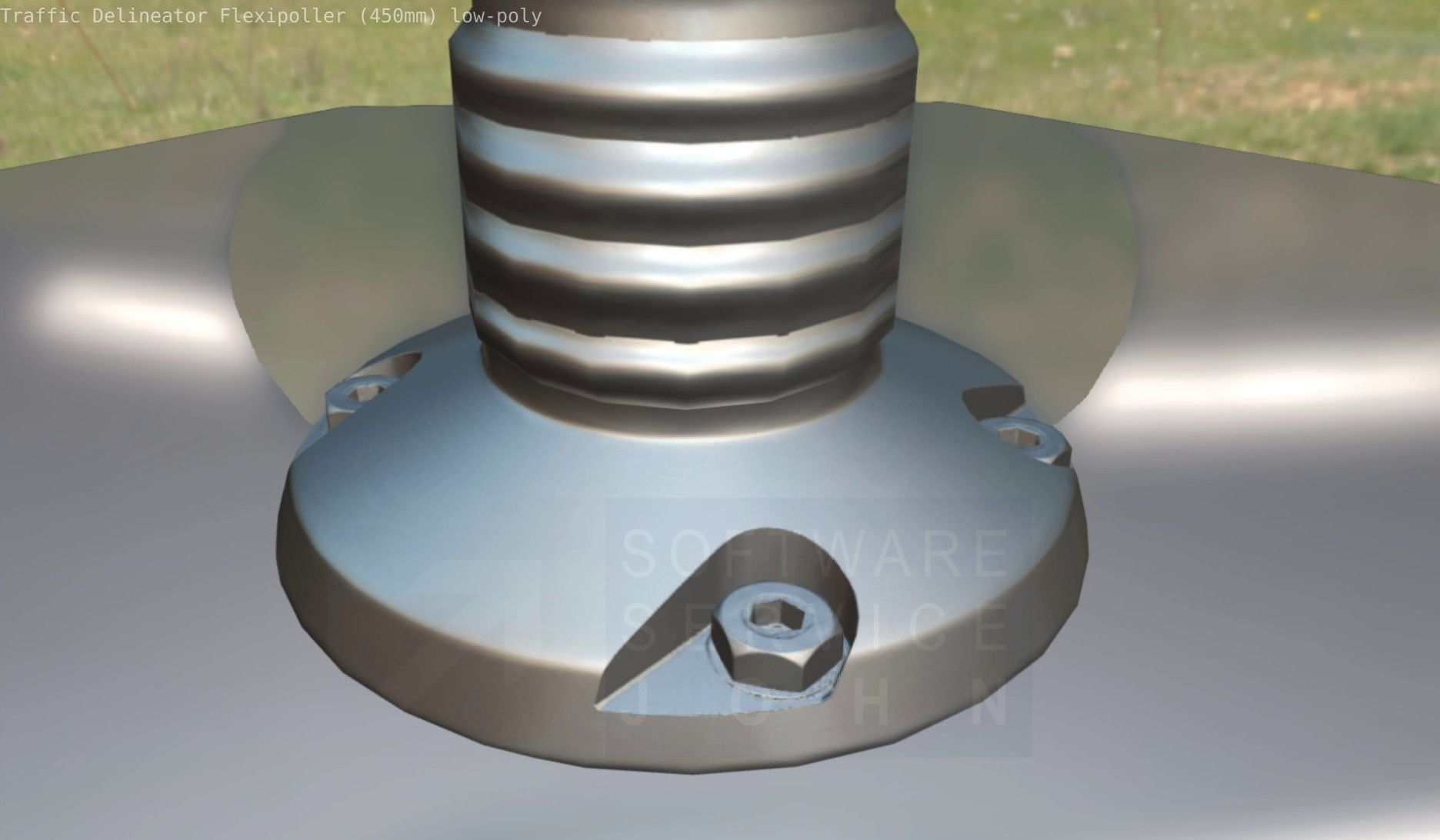 Traffic Delineator Flexipoller 450mm low-poly Low-poly 3D model_18