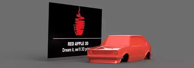vw golf mk 1 shell  3D print model
