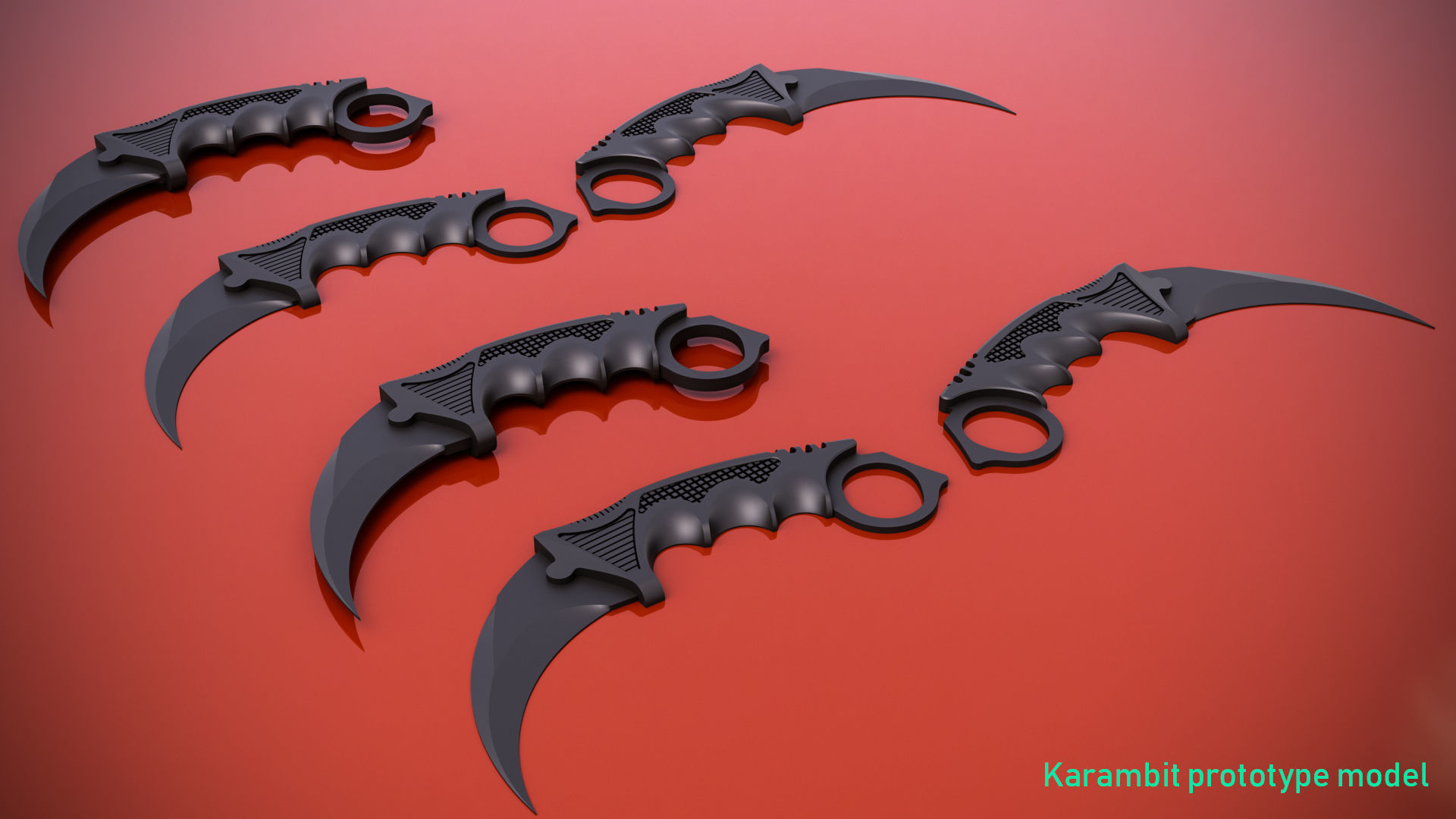 karambit knife 3D model_3