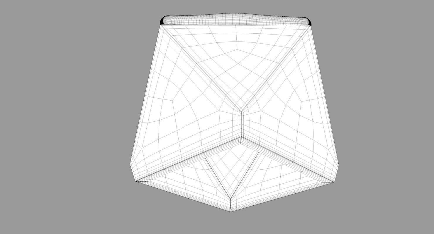 Hexagon Wood Ottoman-Chair 3D model_8