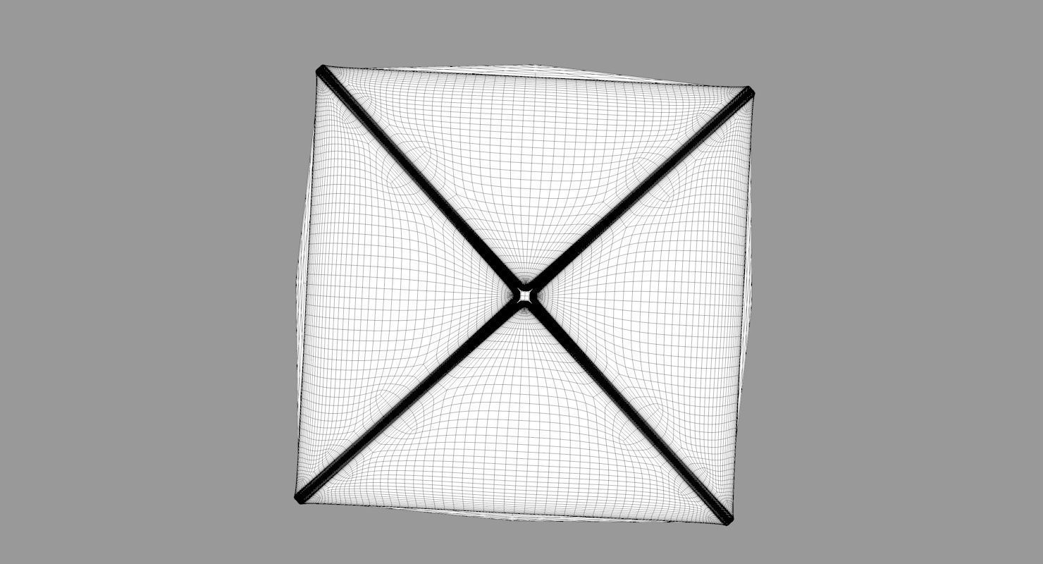 Hexagon Wood Ottoman-Chair 3D model_10