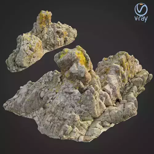 3d scanned rock cliff K