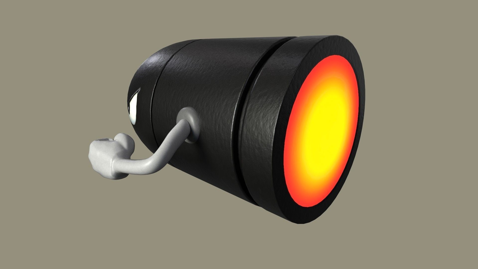 Super Mario  Bullet Bill Low-poly 3D model_3