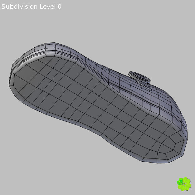 Doll shoes denim printed low poly  Low-poly 3D model_46