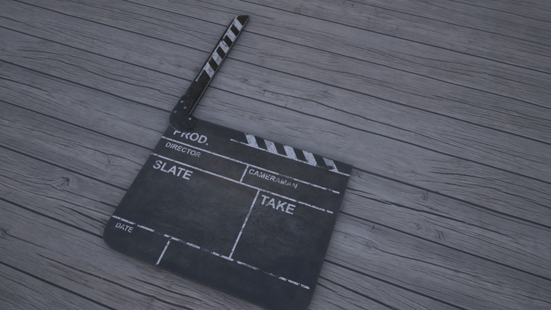 Movie Slate 3D model_2
