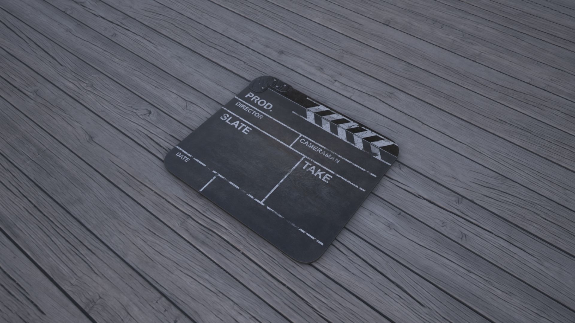 Movie Slate 3D model_7