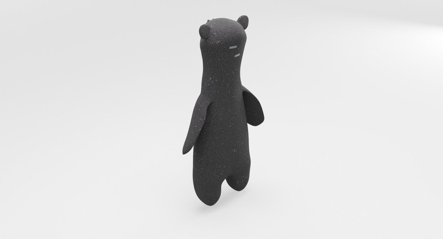 Plush Teddy Bear Toy Low-poly 3D model_6