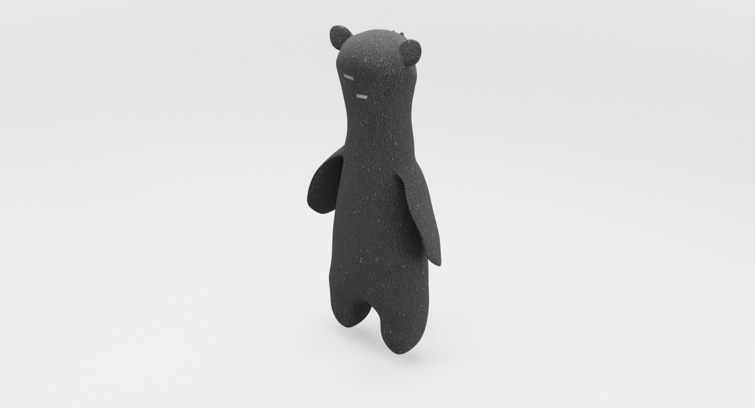 Plush Teddy Bear Toy Low-poly 3D model_5