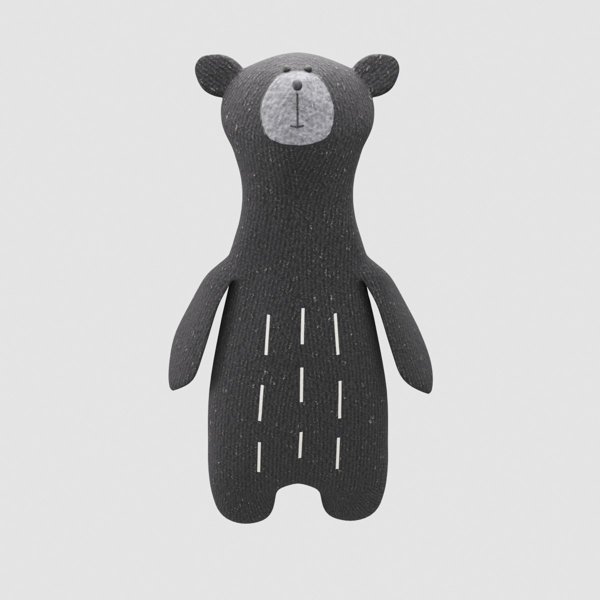 Plush Teddy Bear Toy Low-poly 3D model_7