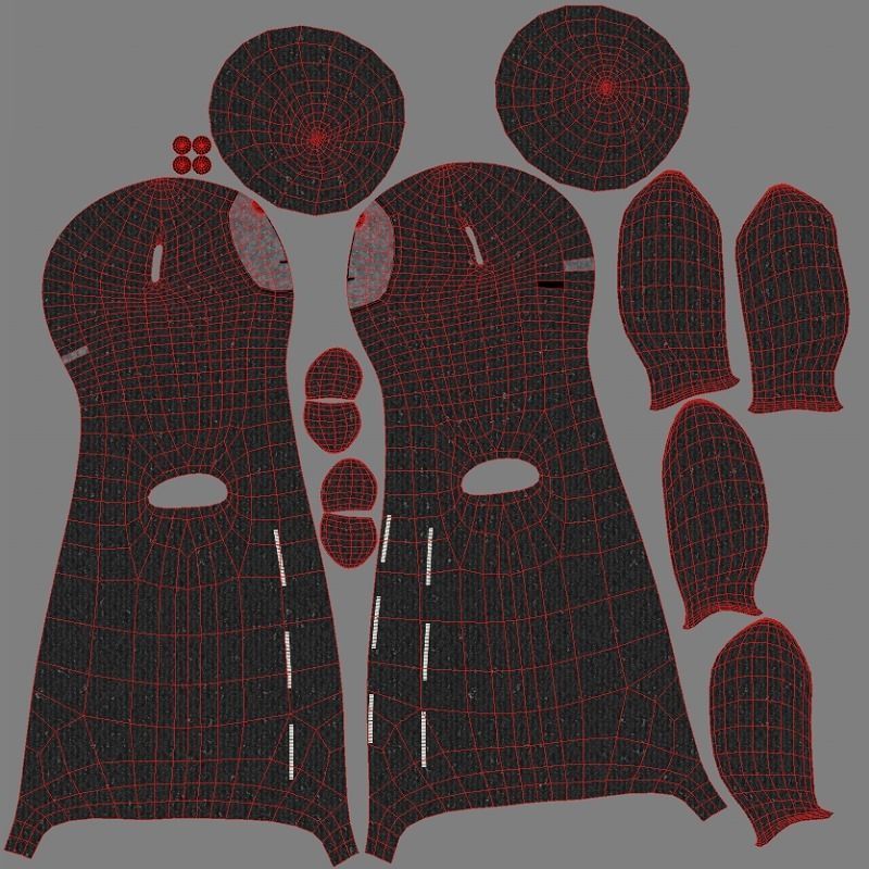 Plush Teddy Bear Toy Low-poly 3D model_12