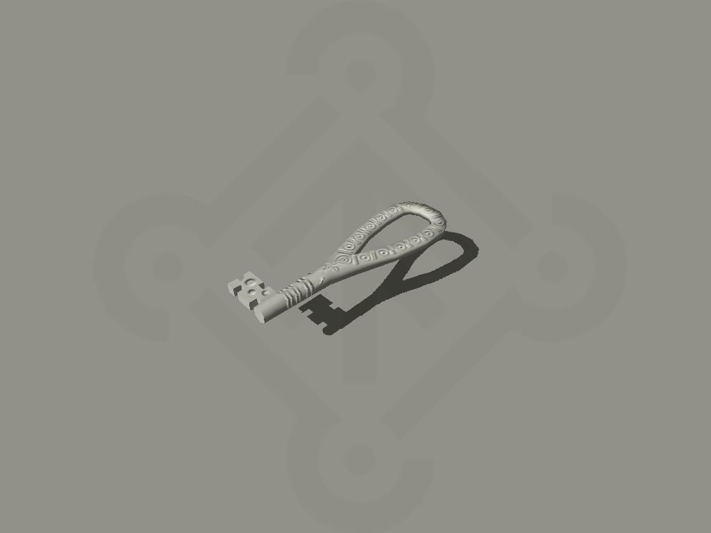 Viking Key Low-poly 3D model_4