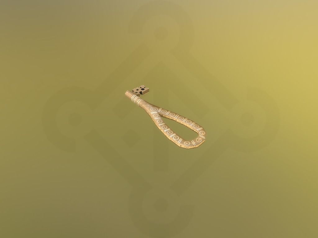 Viking Key Low-poly 3D model_1