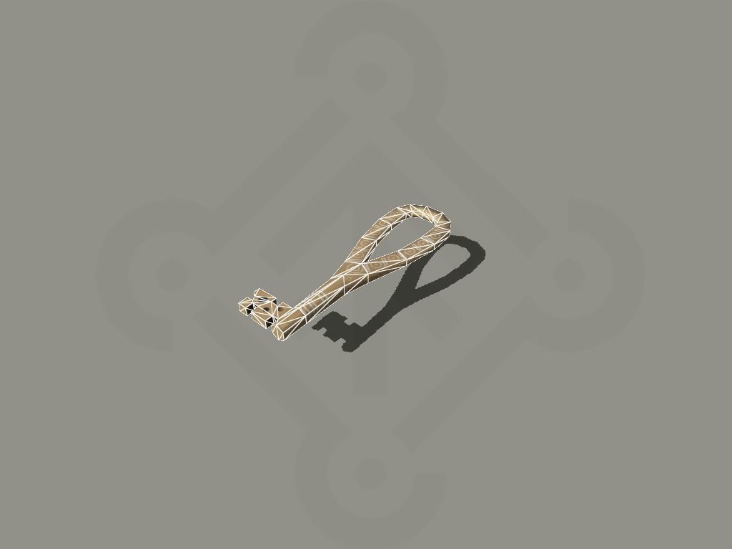 Viking Key Low-poly 3D model_8