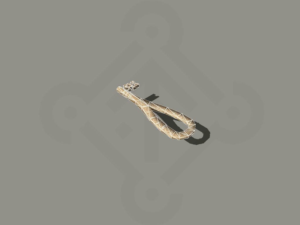 Viking Key Low-poly 3D model_9