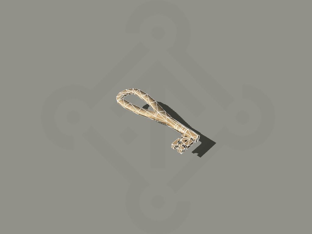 Viking Key Low-poly 3D model_7
