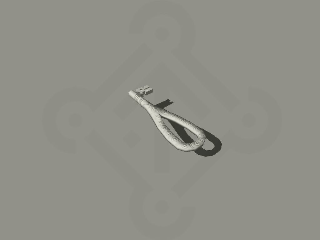 Viking Key Low-poly 3D model_5