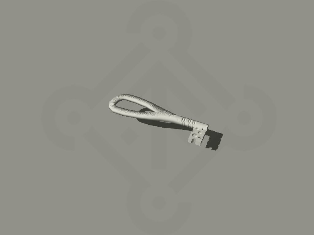 Viking Key Low-poly 3D model_6