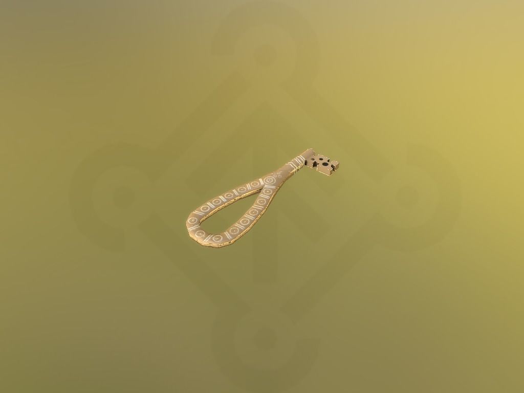 Viking Key Low-poly 3D model_2