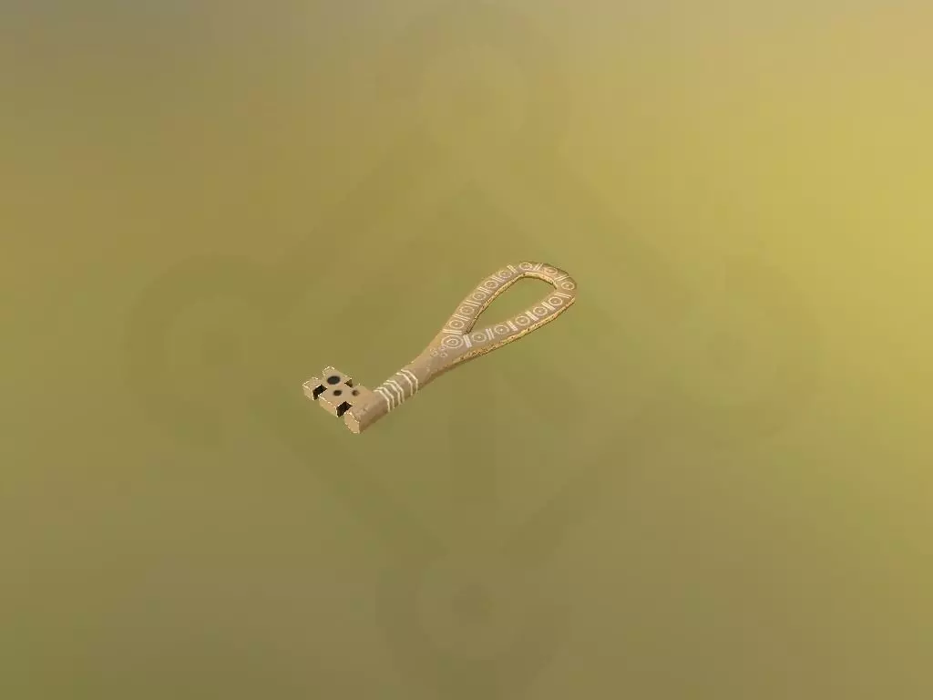 Viking Key Low-poly 3D model_0