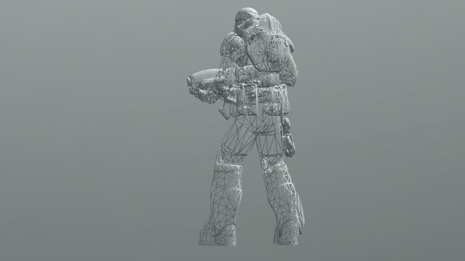 Gears Of War Player Low-poly 3D model_11