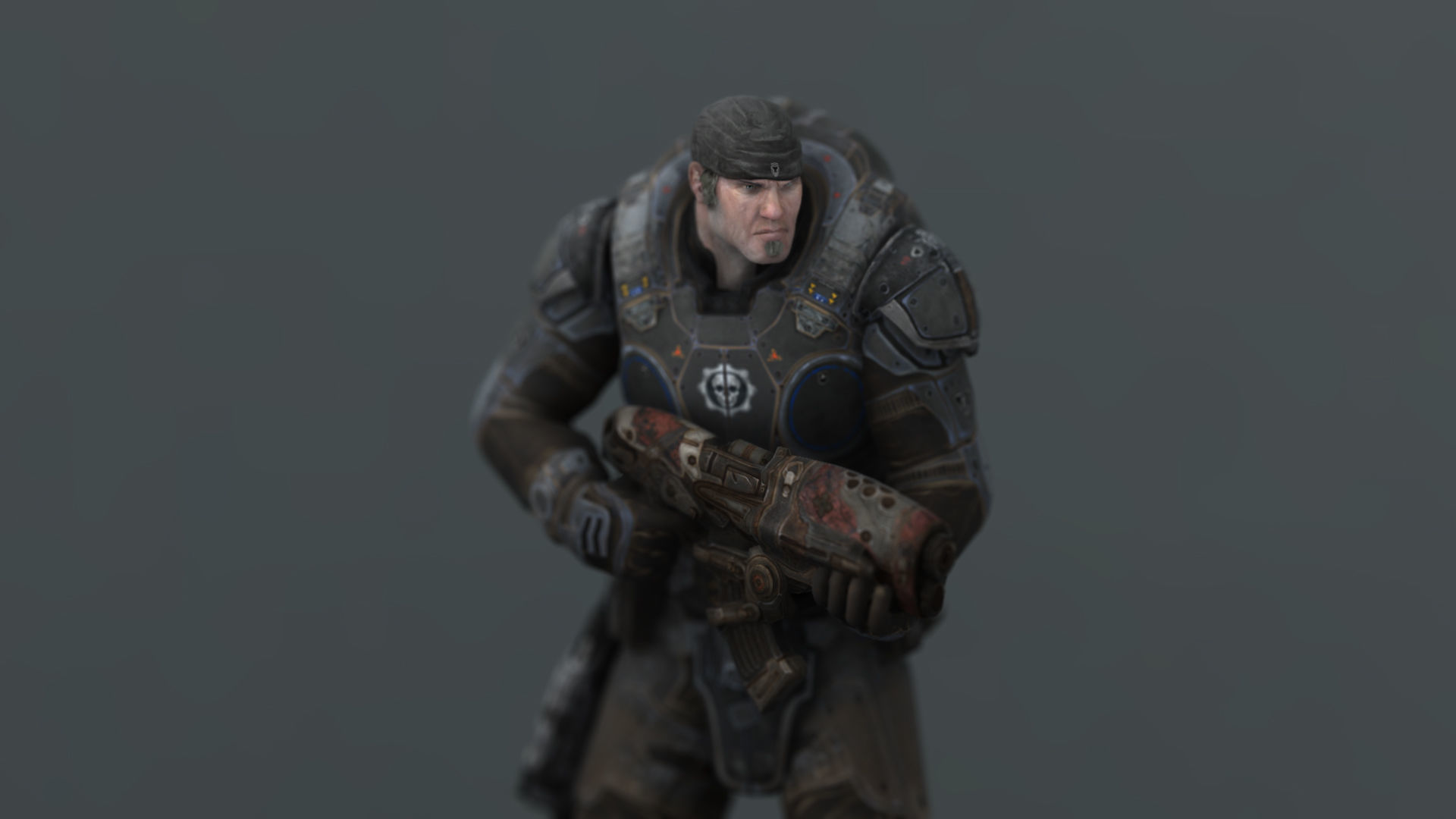 Gears Of War Player Low-poly 3D model_4