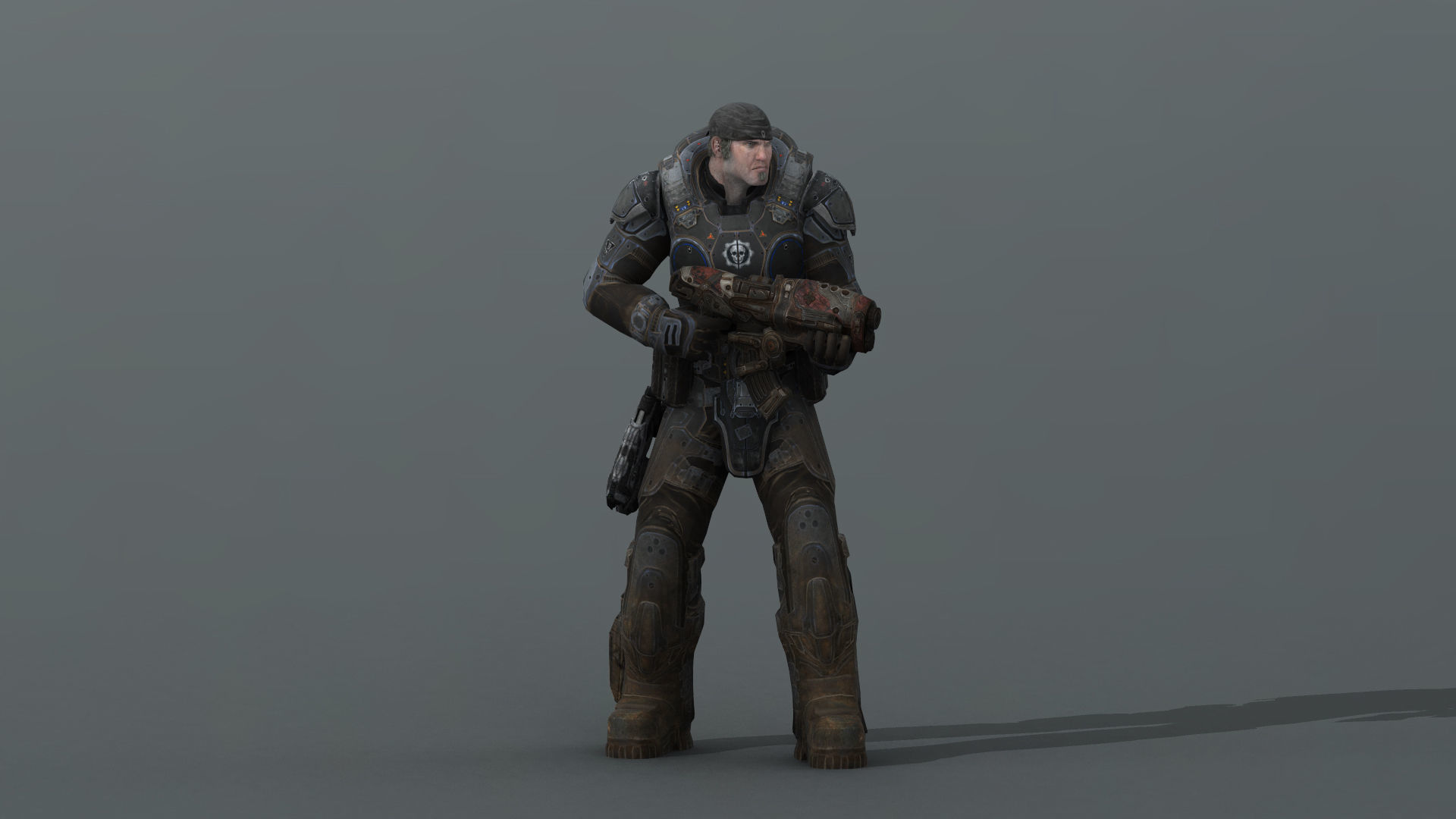 Gears Of War Player Low-poly 3D model_5
