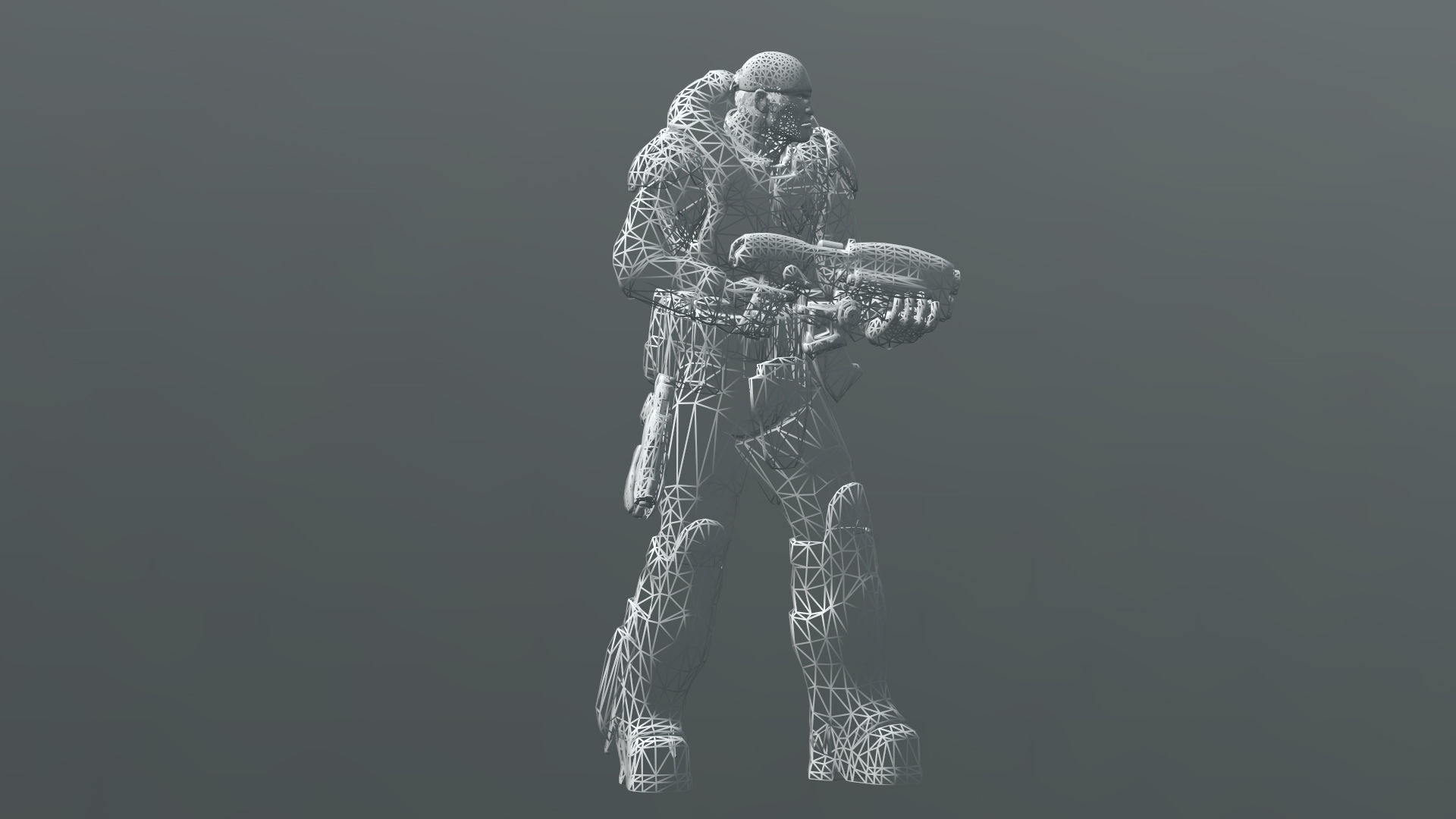 Gears Of War Player Low-poly 3D model_10