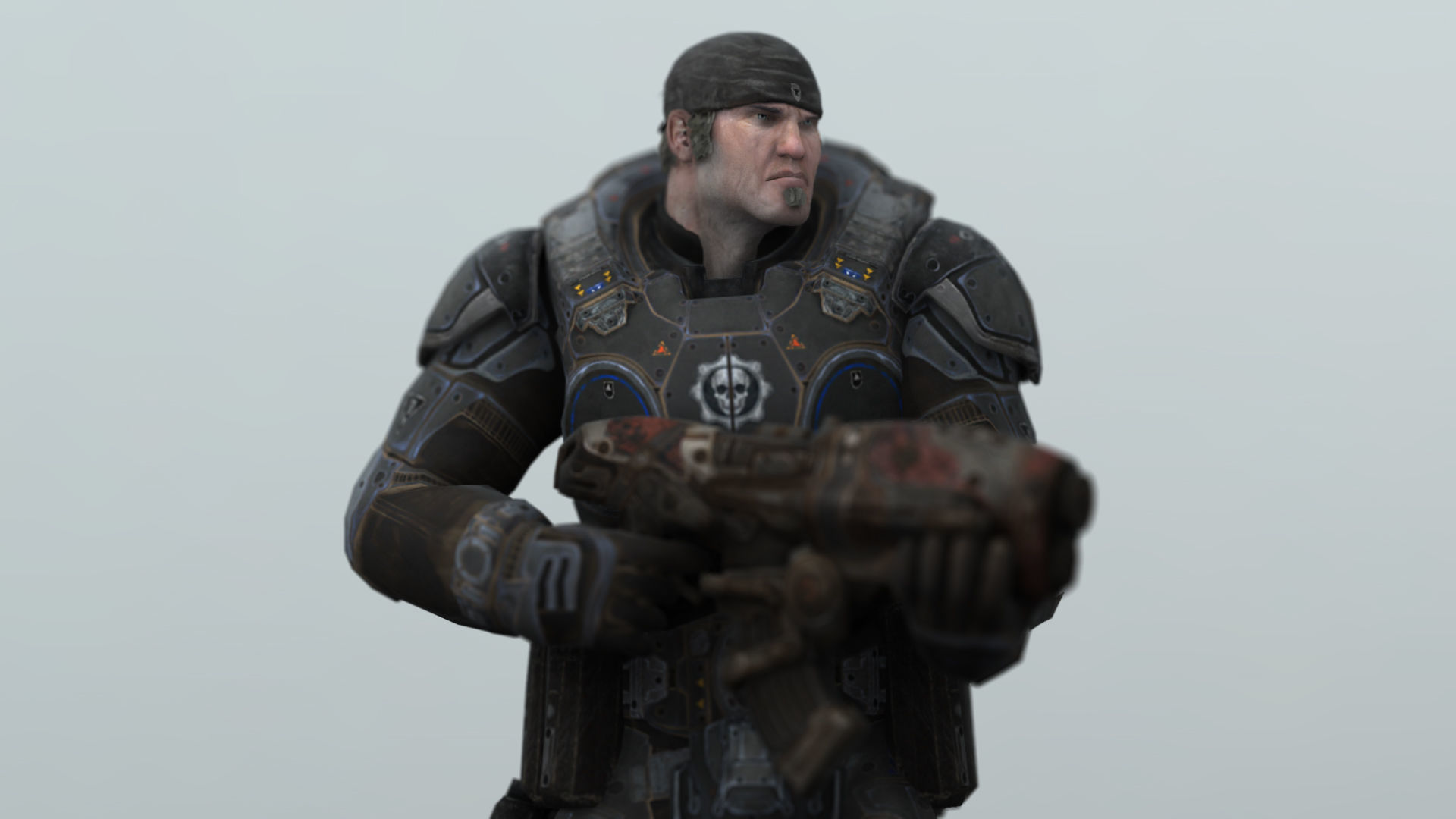 Gears Of War Player Low-poly 3D model_8